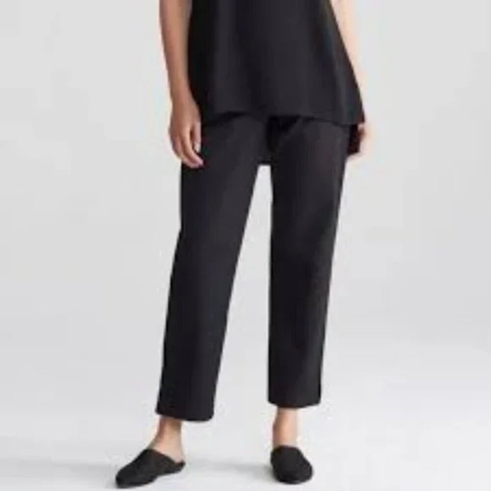Eileen Fisher Black Straight-Leg Pants